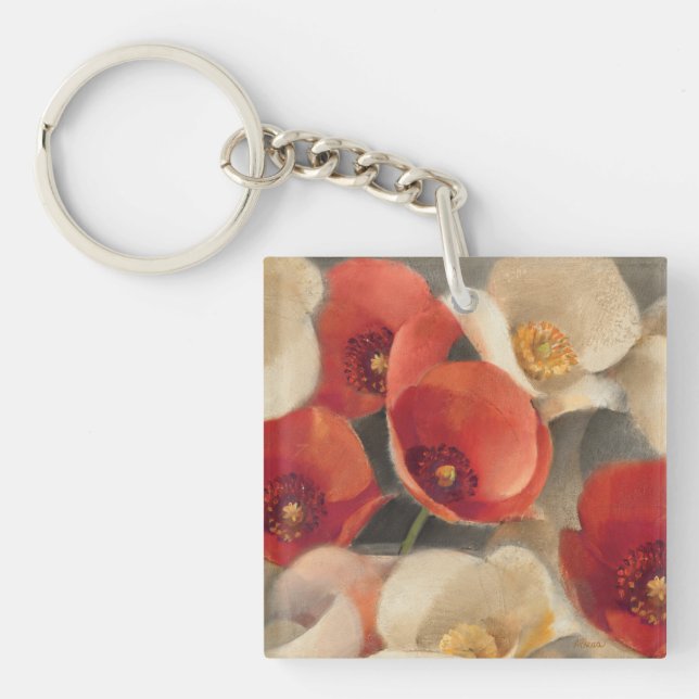 Poppies in Full Bloom Keychain (Front)