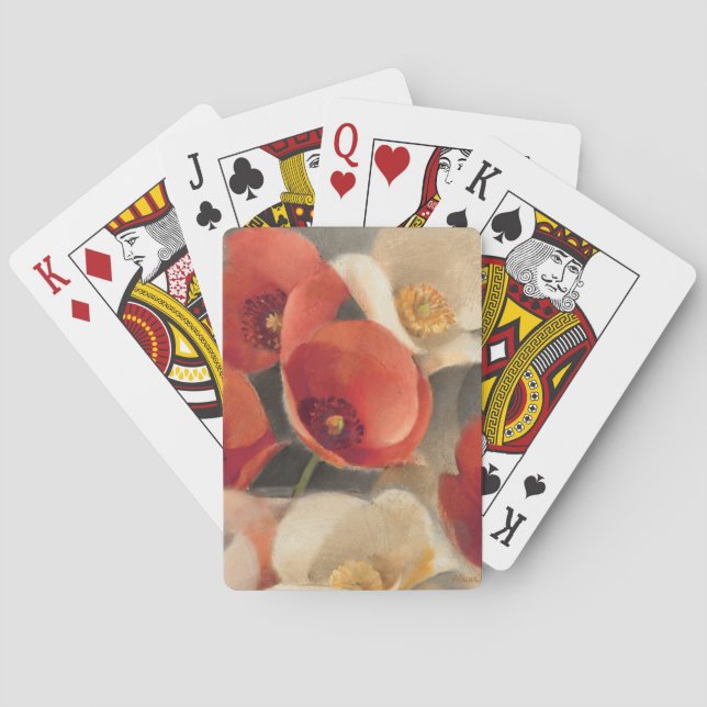 Poppies in Full Bloom Poker Cards (Back)