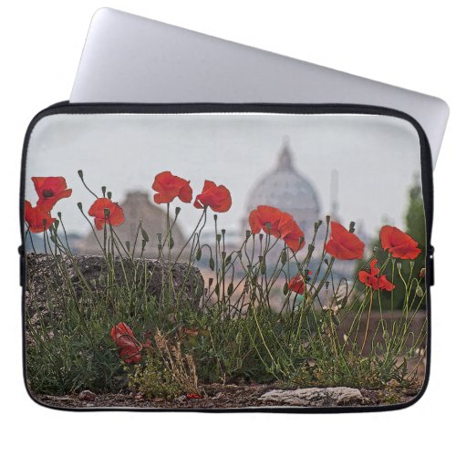 Poppies in Rome Laptop Sleeve