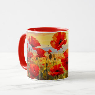 Poppies in the Evening Light Mug