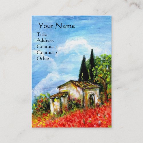 POPPIES IN TUSCANY BUSINESS CARD