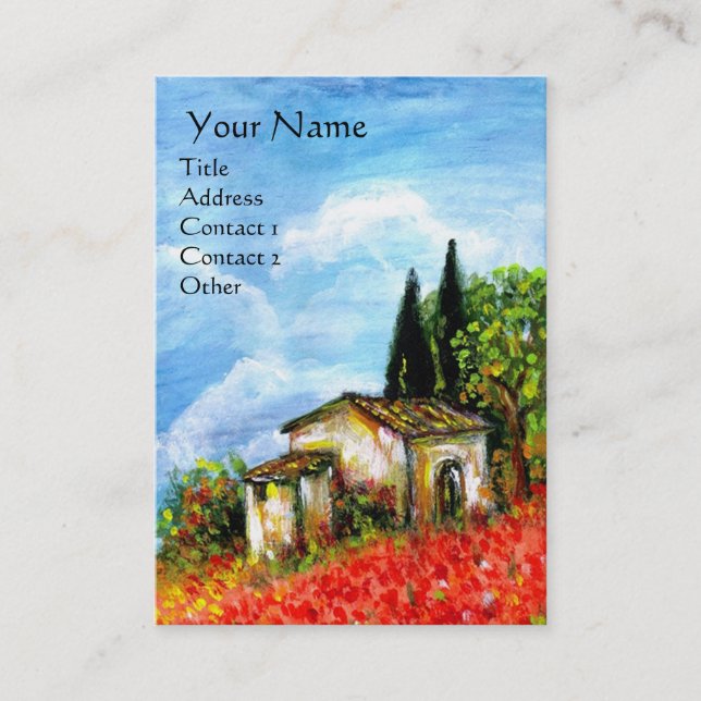 POPPIES IN TUSCANY BUSINESS CARD (Front)
