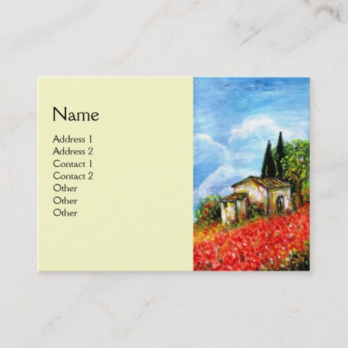 POPPIES IN TUSCANY BUSINESS CARD