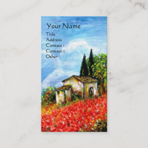 POPPIES IN TUSCANY BUSINESS CARD