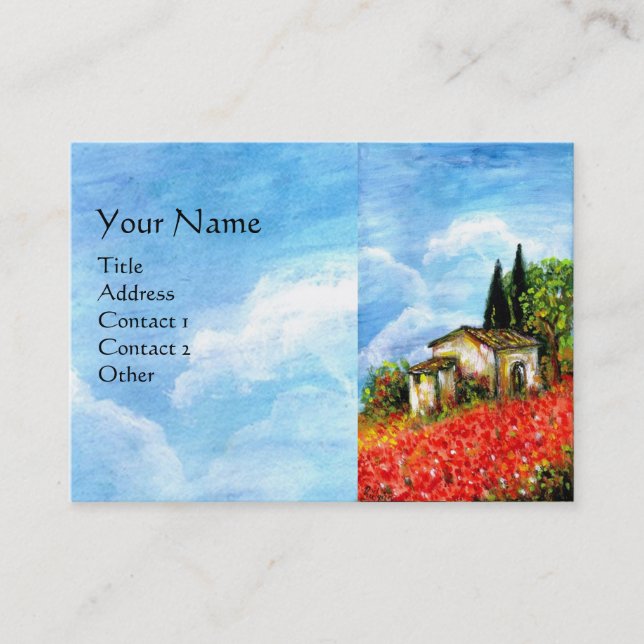 POPPIES IN TUSCANY BUSINESS CARD (Front)
