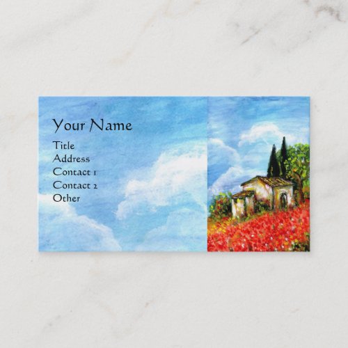 POPPIES IN TUSCANY BUSINESS CARD