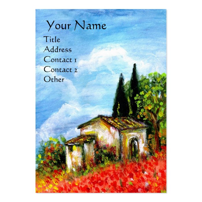 POPPIES IN TUSCANY BUSINESS CARDS