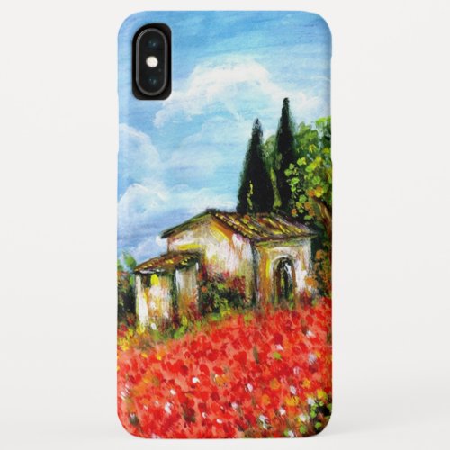 POPPIES IN TUSCANY  Landscape with Flower Fields iPhone XS Max Case