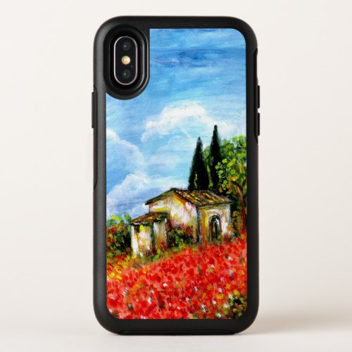 POPPIES IN TUSCANY  Landscape with Flower Fields OtterBox Symmetry iPhone X Case