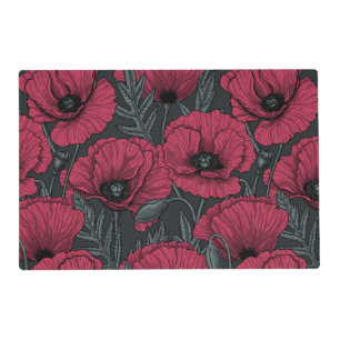 Poppies in Viva Magenta Placemat
