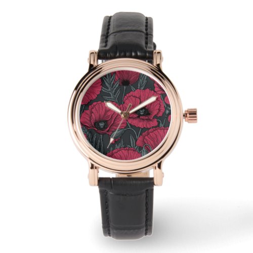 Poppies in Viva Magenta  Watch