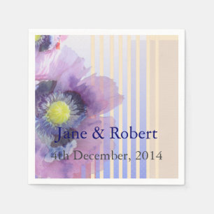Poppies In Watercolor Wedding Napkins