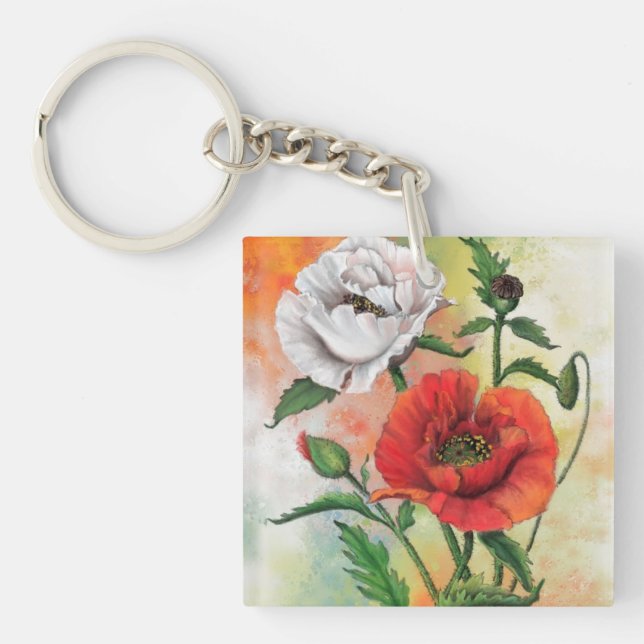Poppies Keychain (Front)