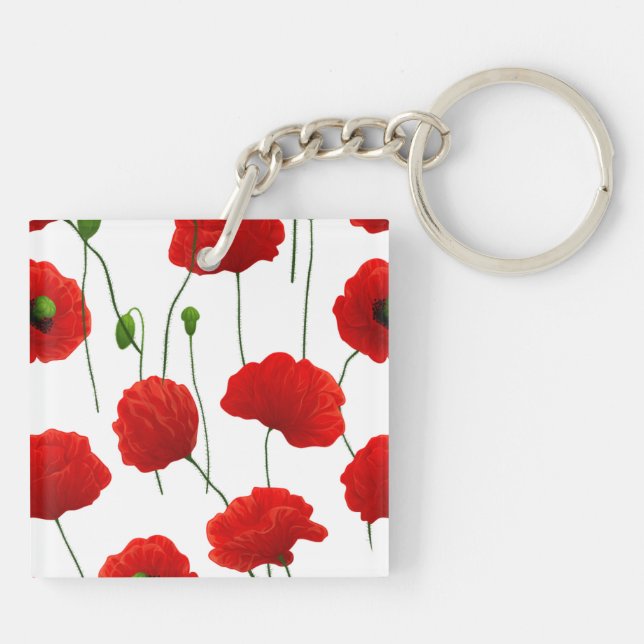 Poppies Keychain (Back)