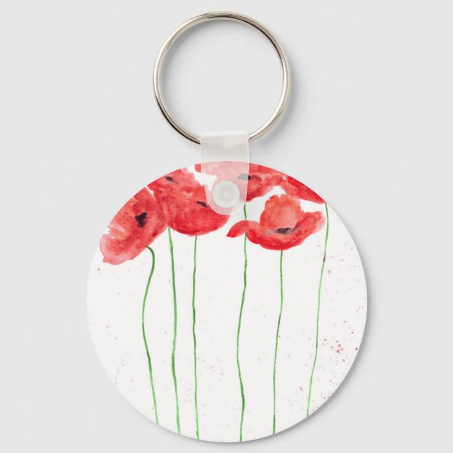 Poppies Keychain (Front)