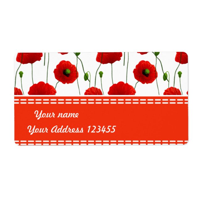Poppies Label (Front)