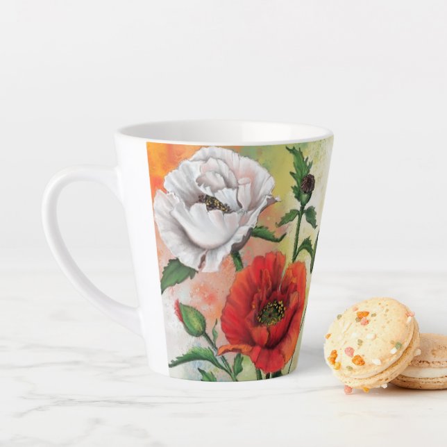 Poppies Latte Mug (In Situ)