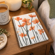 Poppies & Light Wildflower Botanical Journal