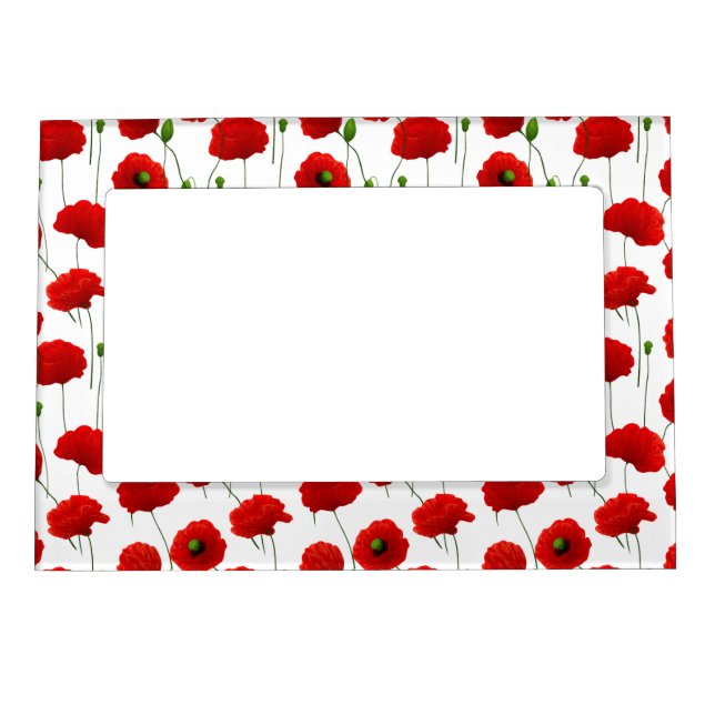 Poppies Magnetic Picture Frame (Front)