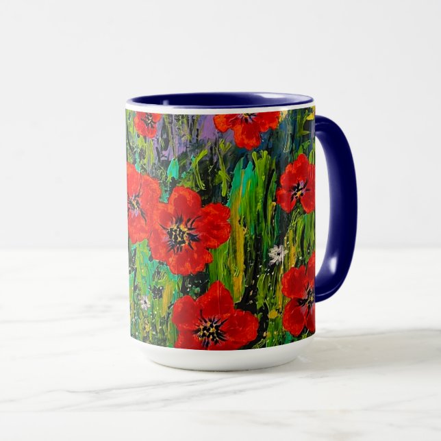 Poppies Mug (Front Right)