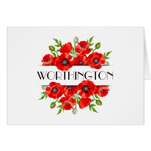 Poppies Notecard