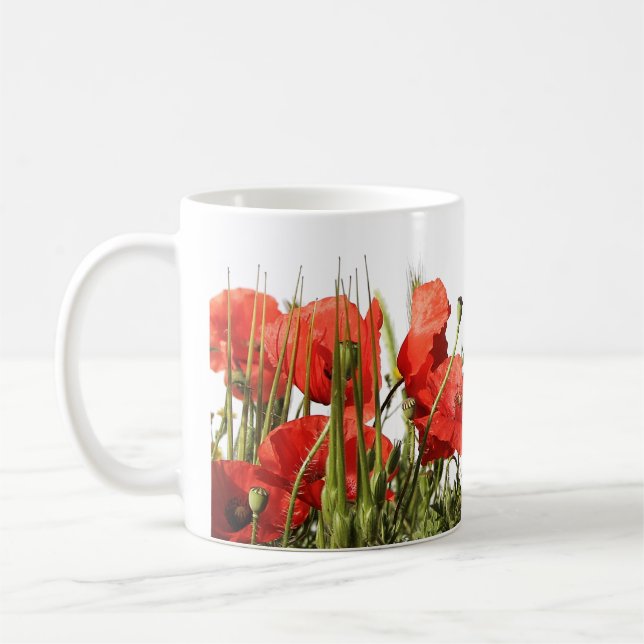 Poppies on Mug and cup. (Left)