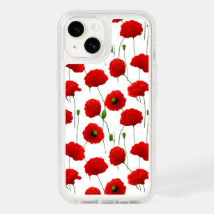 Poppies on Green Clear Case for iPhone® by Cases by Kate