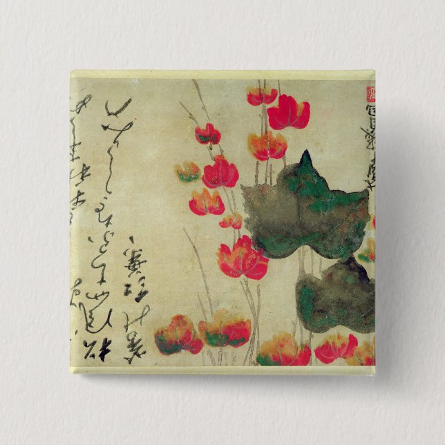 Poppies Pinback Button (Front)