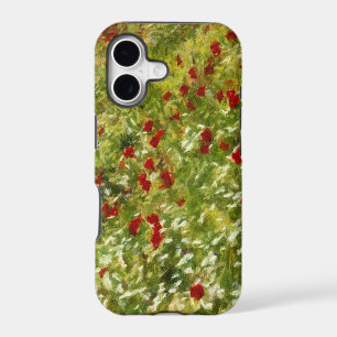 Poppies Pointillism Style Abstract Art iPhone 17 Case