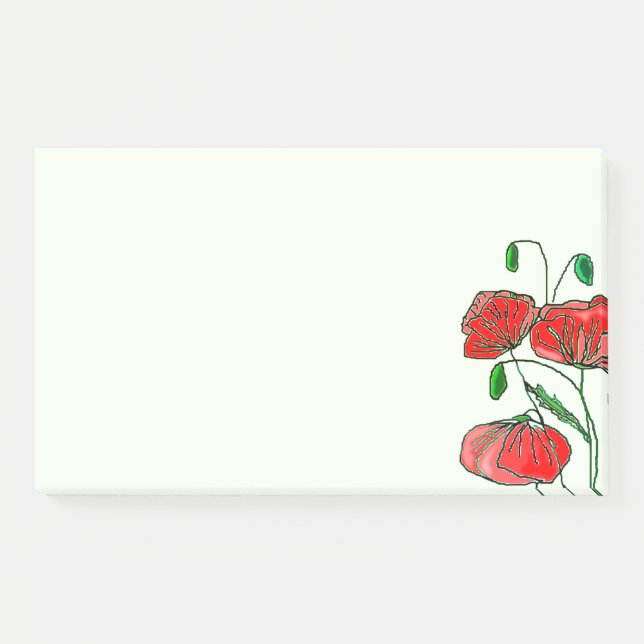 Poppies Post-it® Notes (Front)