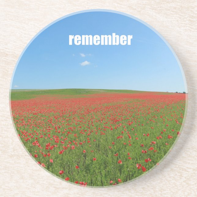 Poppies remember coaster (Front)