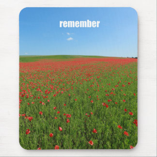 Poppies remember mouse pad
