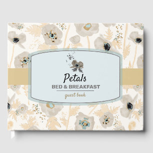 Poppies Rental Guest Book Watercolor Pattern