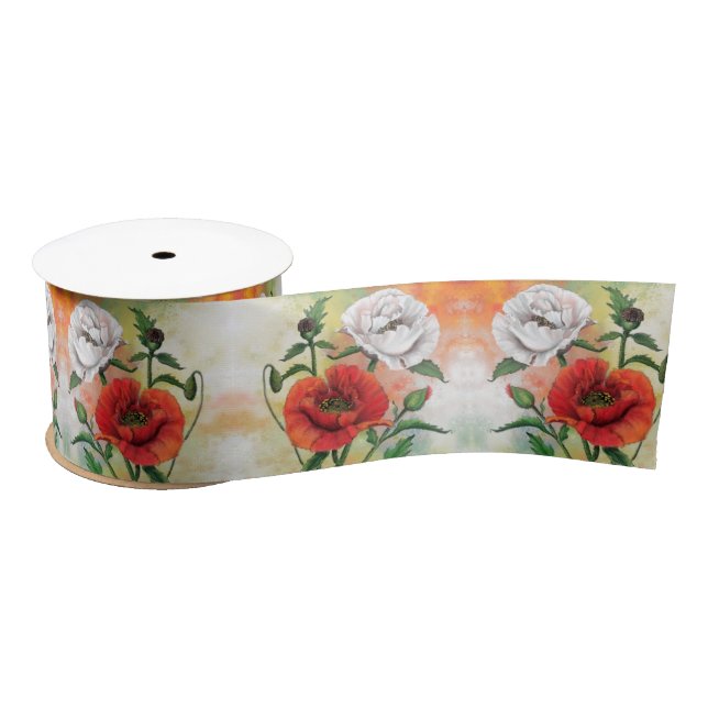 Poppies Ribbon Gift (Spool)