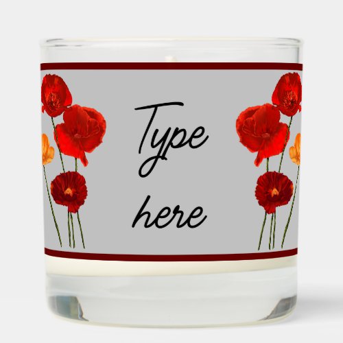 Poppies  scented candle