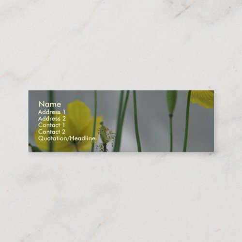 Poppies  shade 9 mini business card