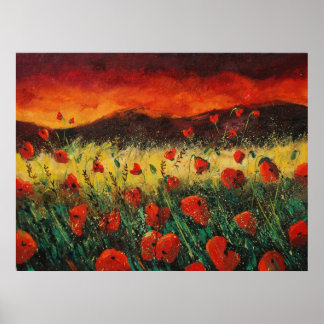poppies sunset 68 poster