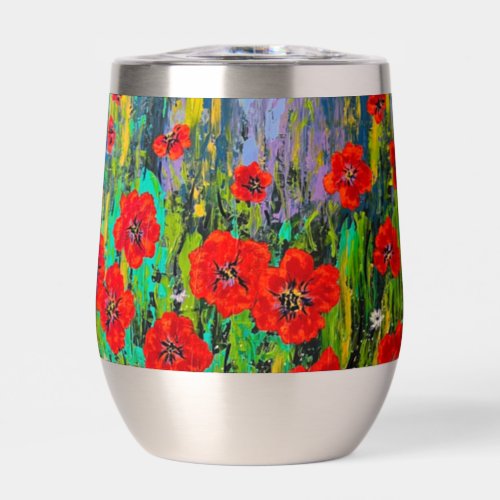Poppies thermal tumbler hot or cold