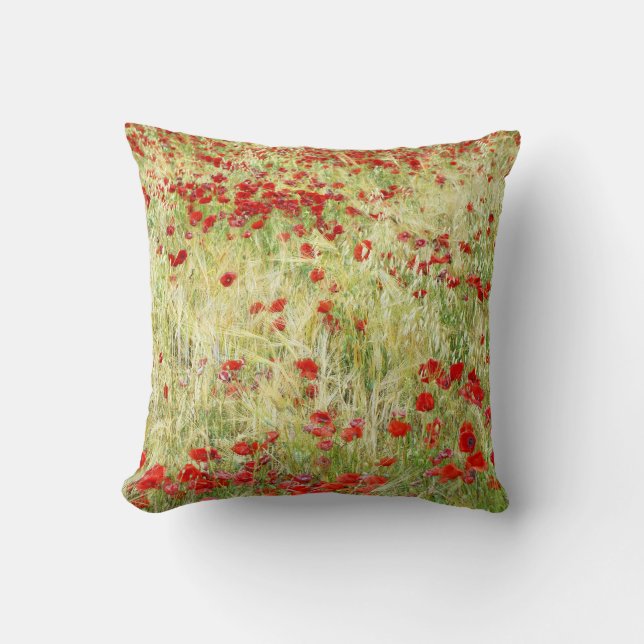 Poppies Throw Pillow (Front)