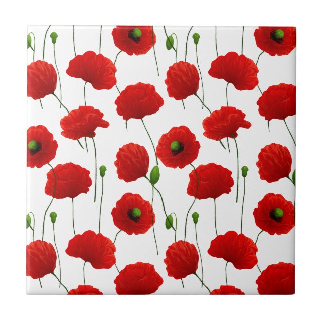 Poppies Tile (Front)
