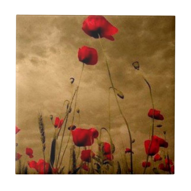 Poppies Tile (Front)