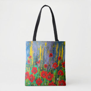 Poppies Tote Bag Art Abstract