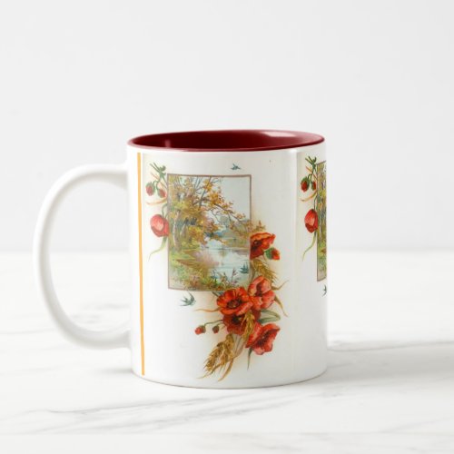 poppies Two_Tone coffee mug