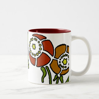 Poppies Two-Tone Coffee Mug