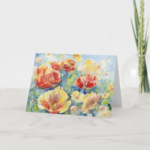 Poppies VII Blank Notecard