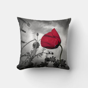 Poppies Vine Faith Hope Love Blessing Destiny Throw Pillow