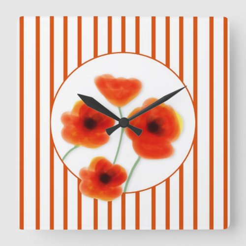 Poppies Wall Clock