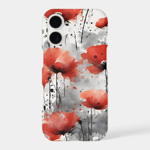 Poppies - Watercolor flowers iPhone 17 Case