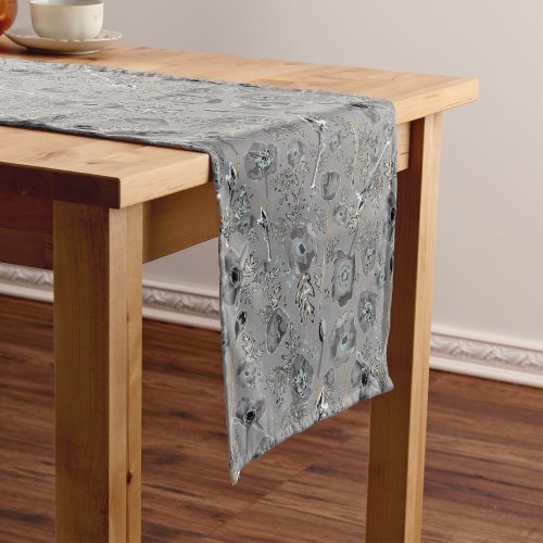  Poppies Watercolor Pattern Decor Short Table Runner