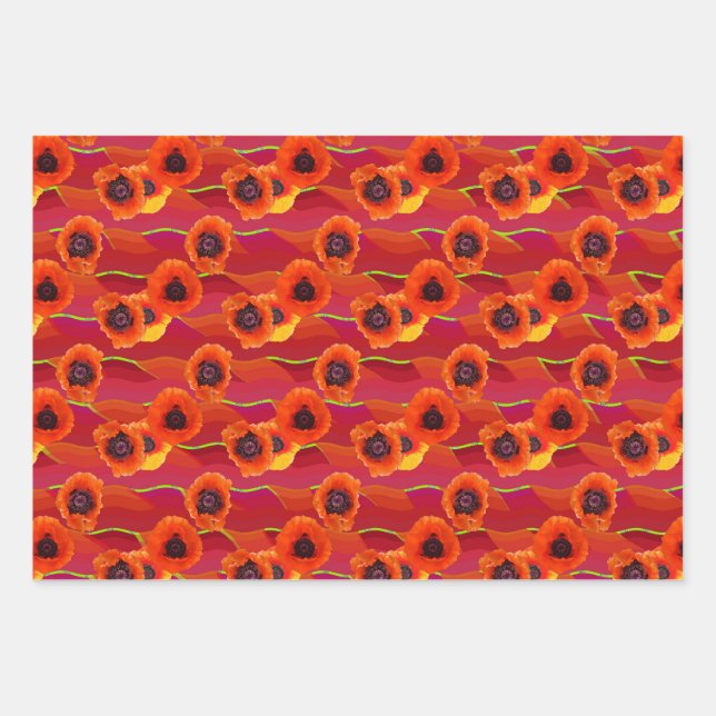 Poppies Will Make Her Sleep Wrapping Paper Sheets (Front)